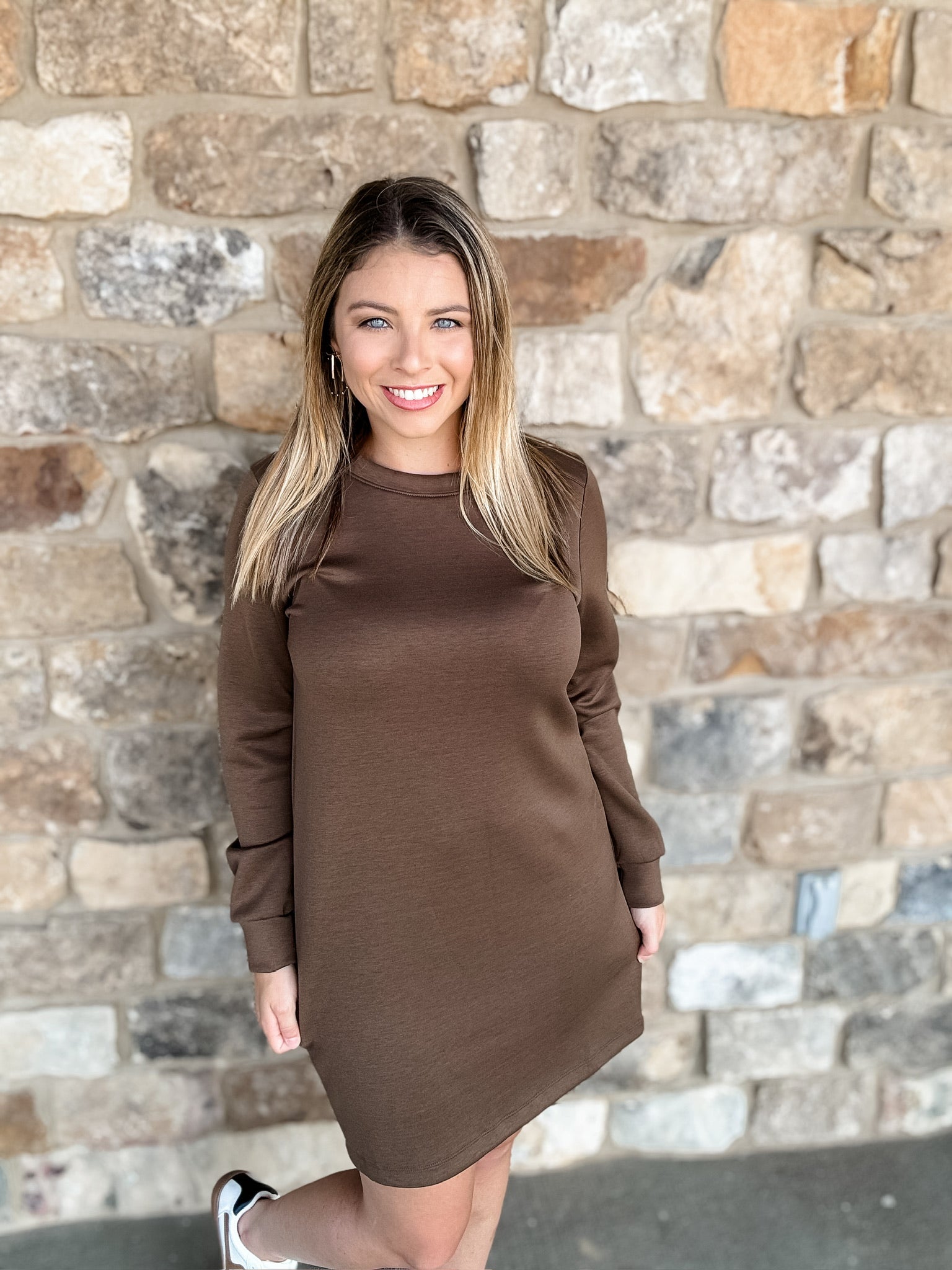 Ready For The Day Dress - Mocha FINAL SALE