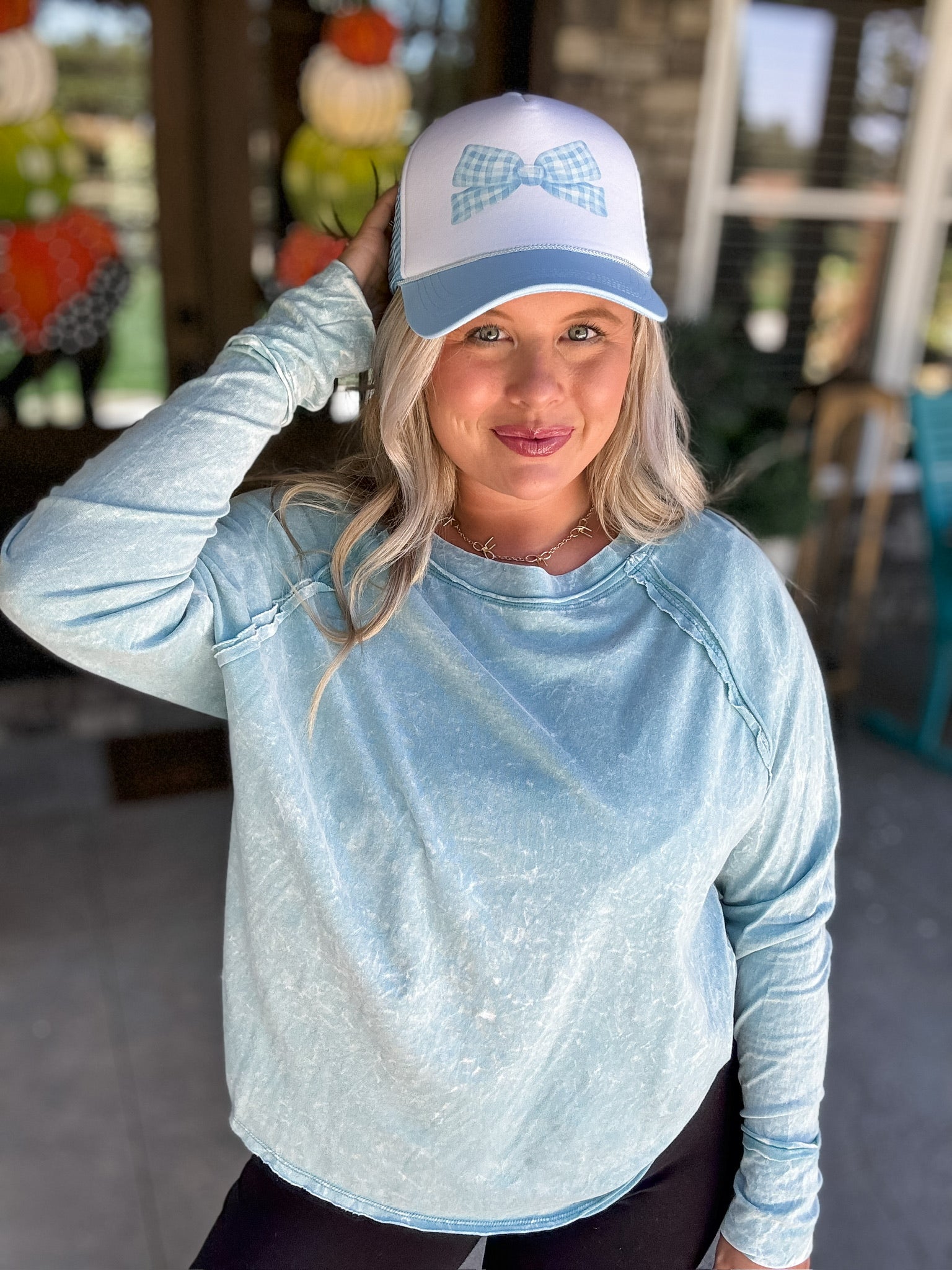 Cherish Every Morning Top - Teal FINAL SALE