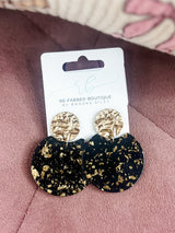 Frosty Dazzle Earrings - Black