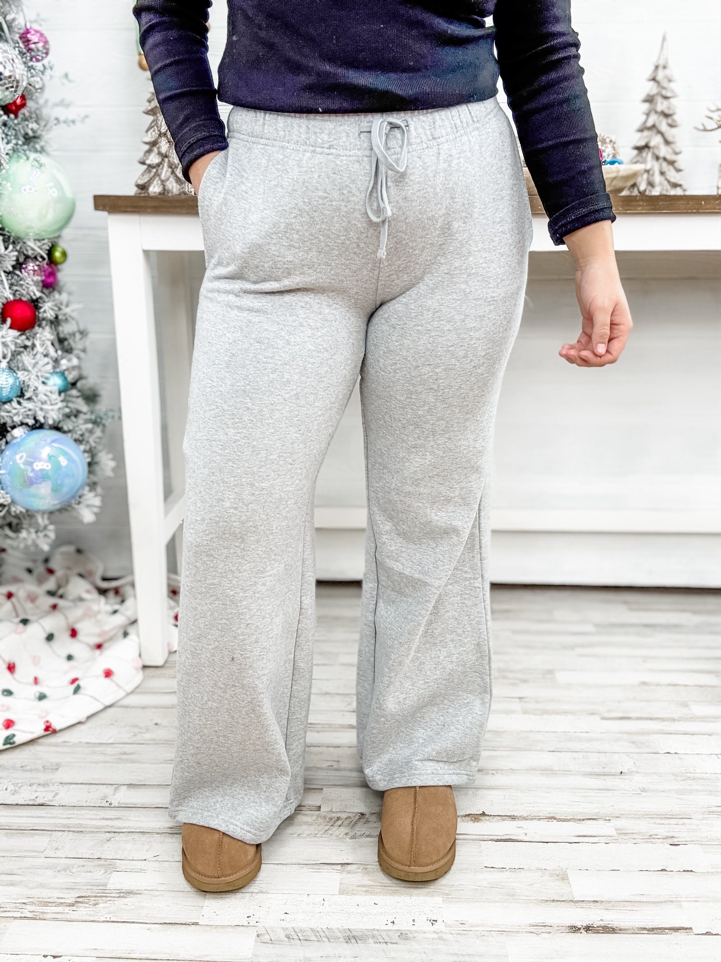 Asking Again Pants - Gray FINAL SALE