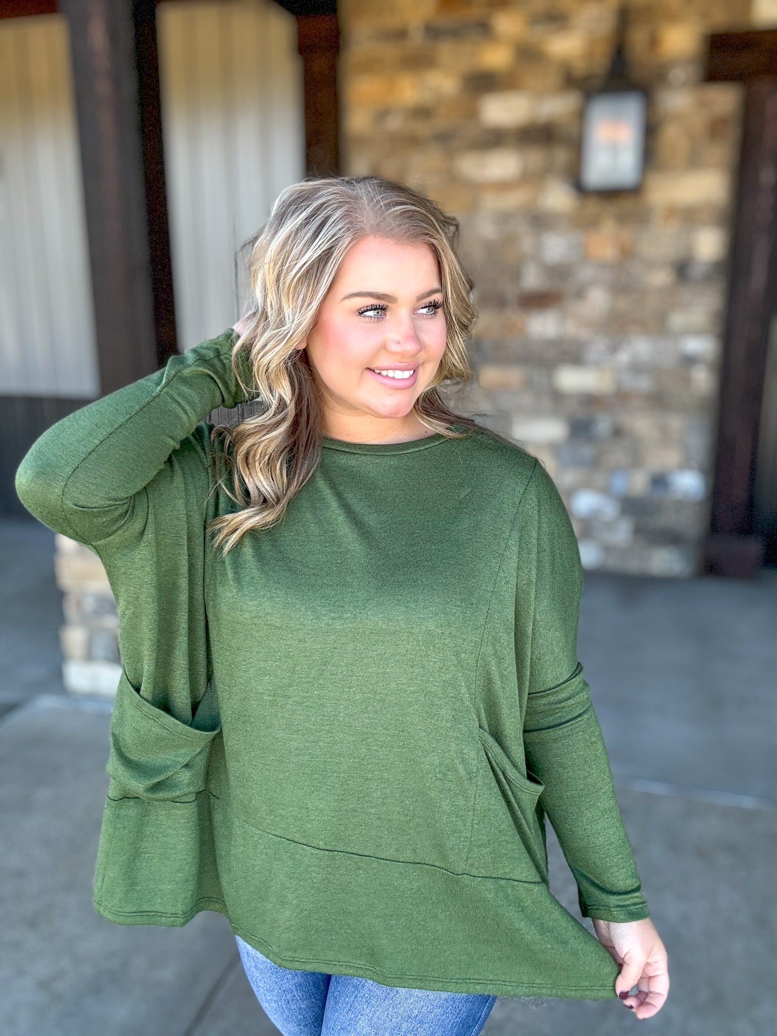 Casual Vibe Top - Olive