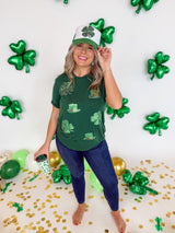 Sequin Clover Tee