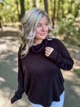 Trendy Twist Top - Black FINAL SALE