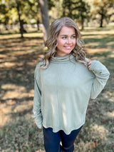 Trendy Twist Top - Sage FINAL SALE