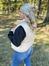 Cozy Conversations Vest - Tan FINAL SALE