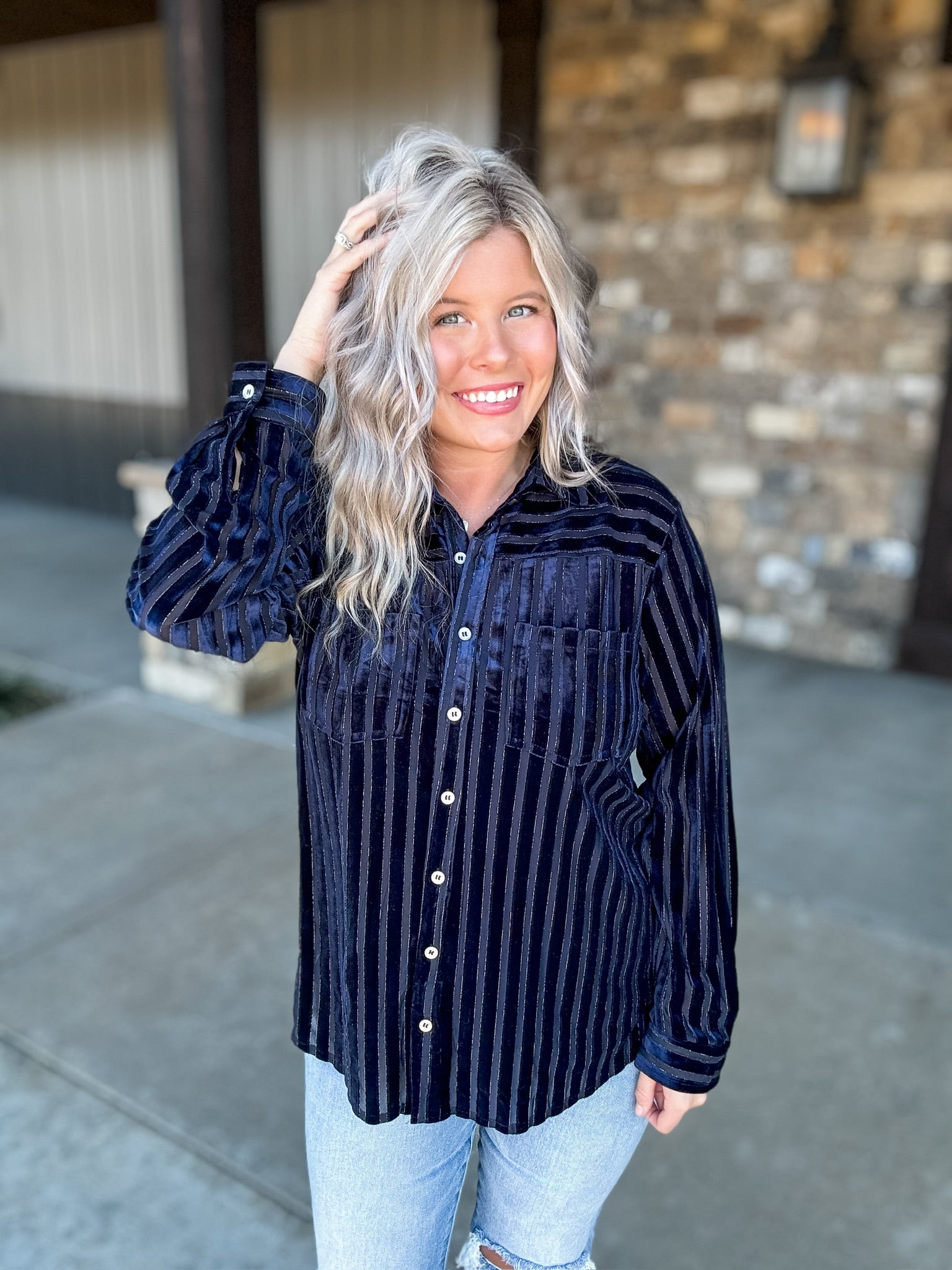 Classic Threads Top - Navy