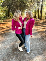 Raspberry Rendevous Velvet Blazer FINAL SALE