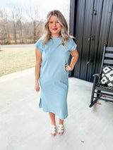 Find Your Voice Dress - Blue Grey