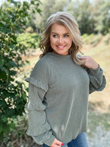 Adoring Glance Top - Olive