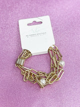 Elegant Links Bracelet - Gold