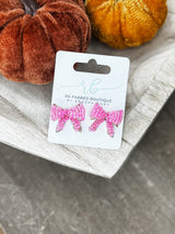 Bow Bliss Earring - Pink