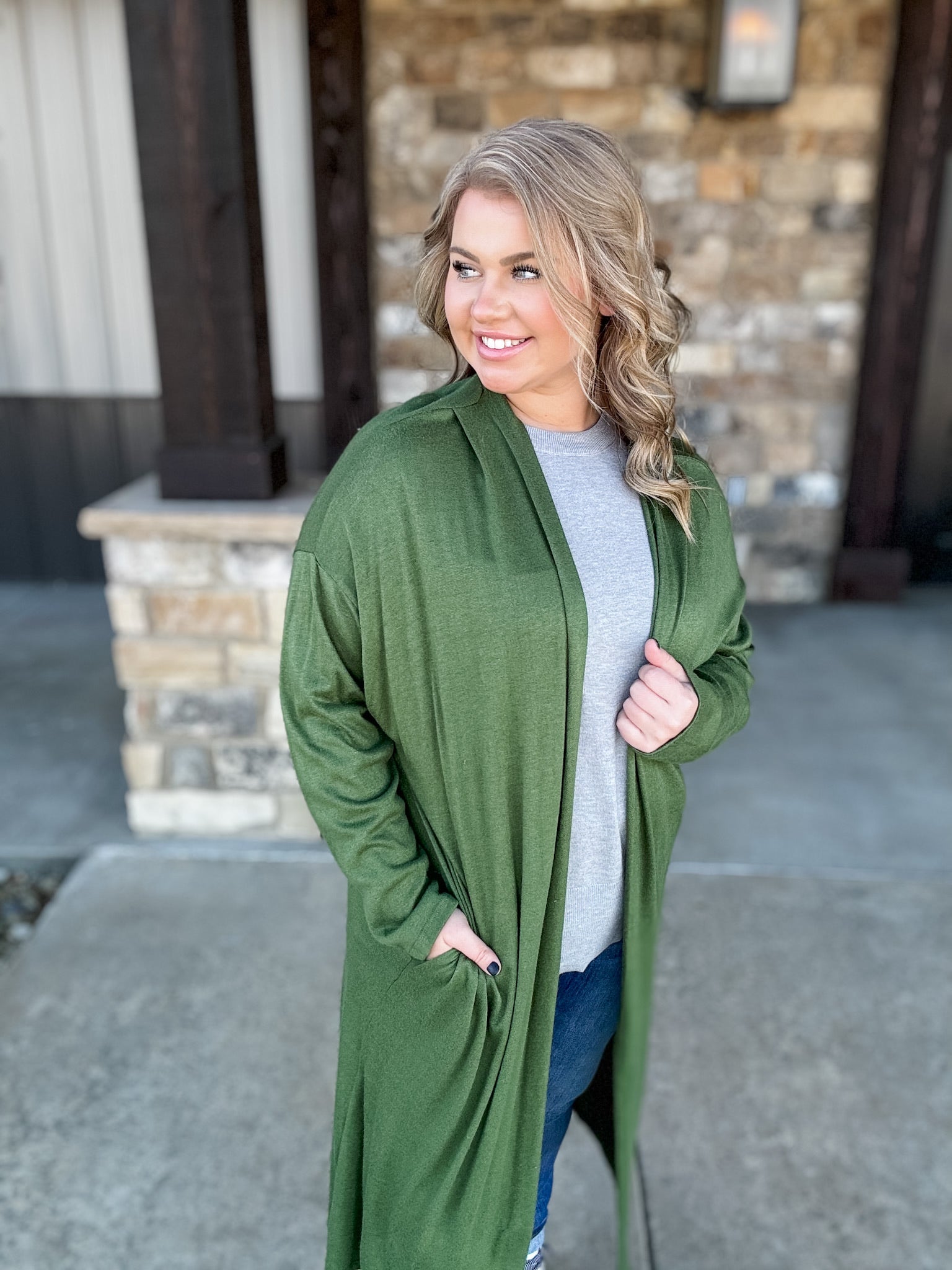 Luxe Layer Cardi - Olive