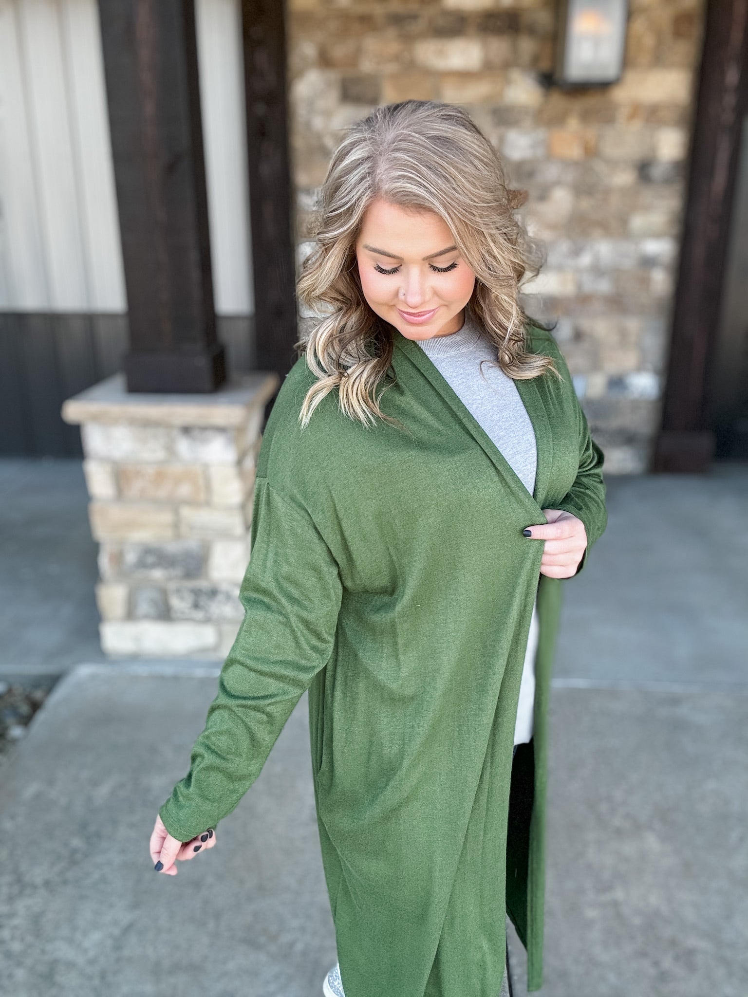 Luxe Layer Cardi - Olive