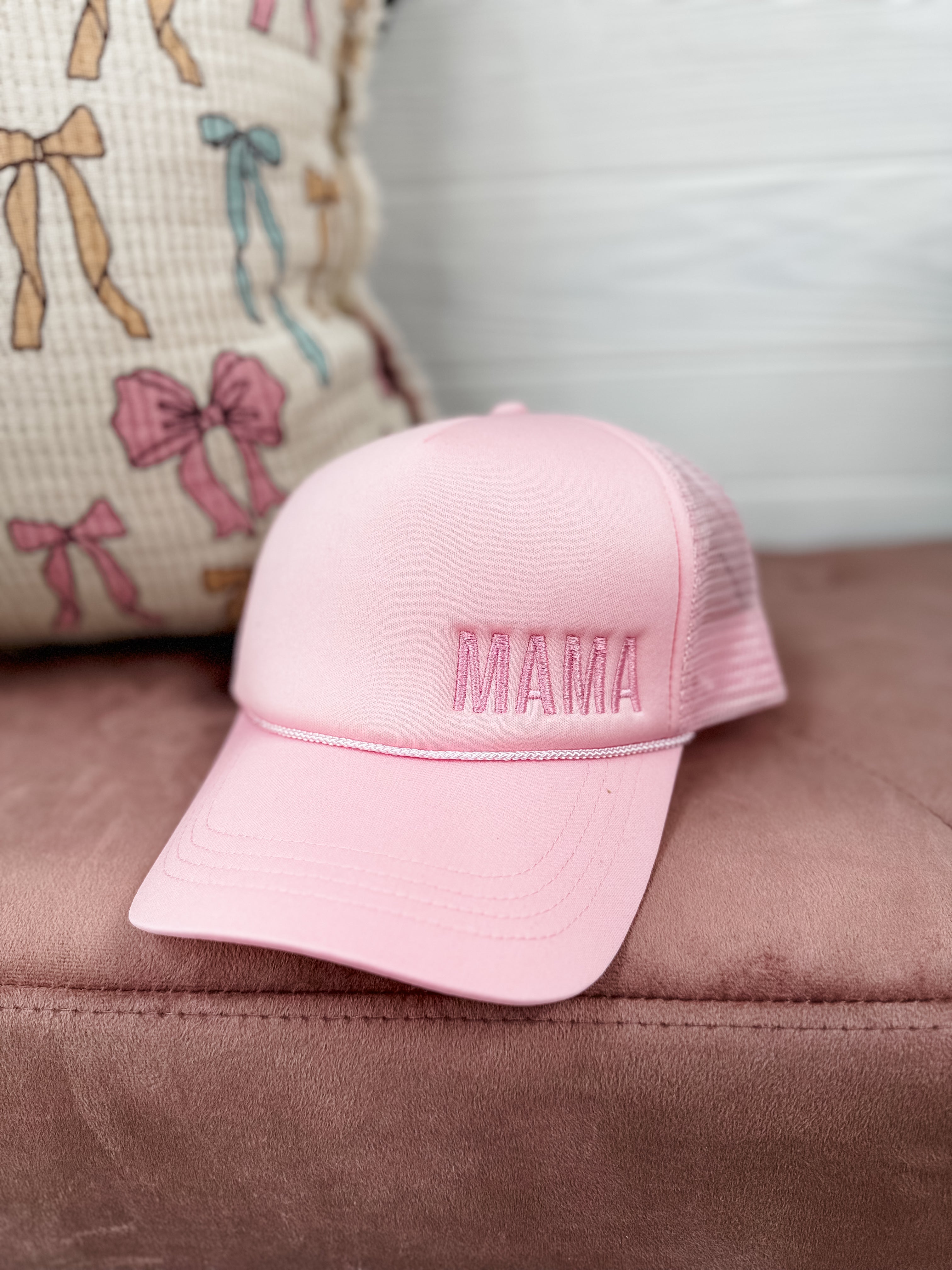 Mama Trucker Hat - Pink