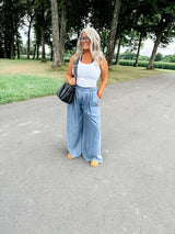 Elyse Acid Washed Pull On Pant FINAL SALE