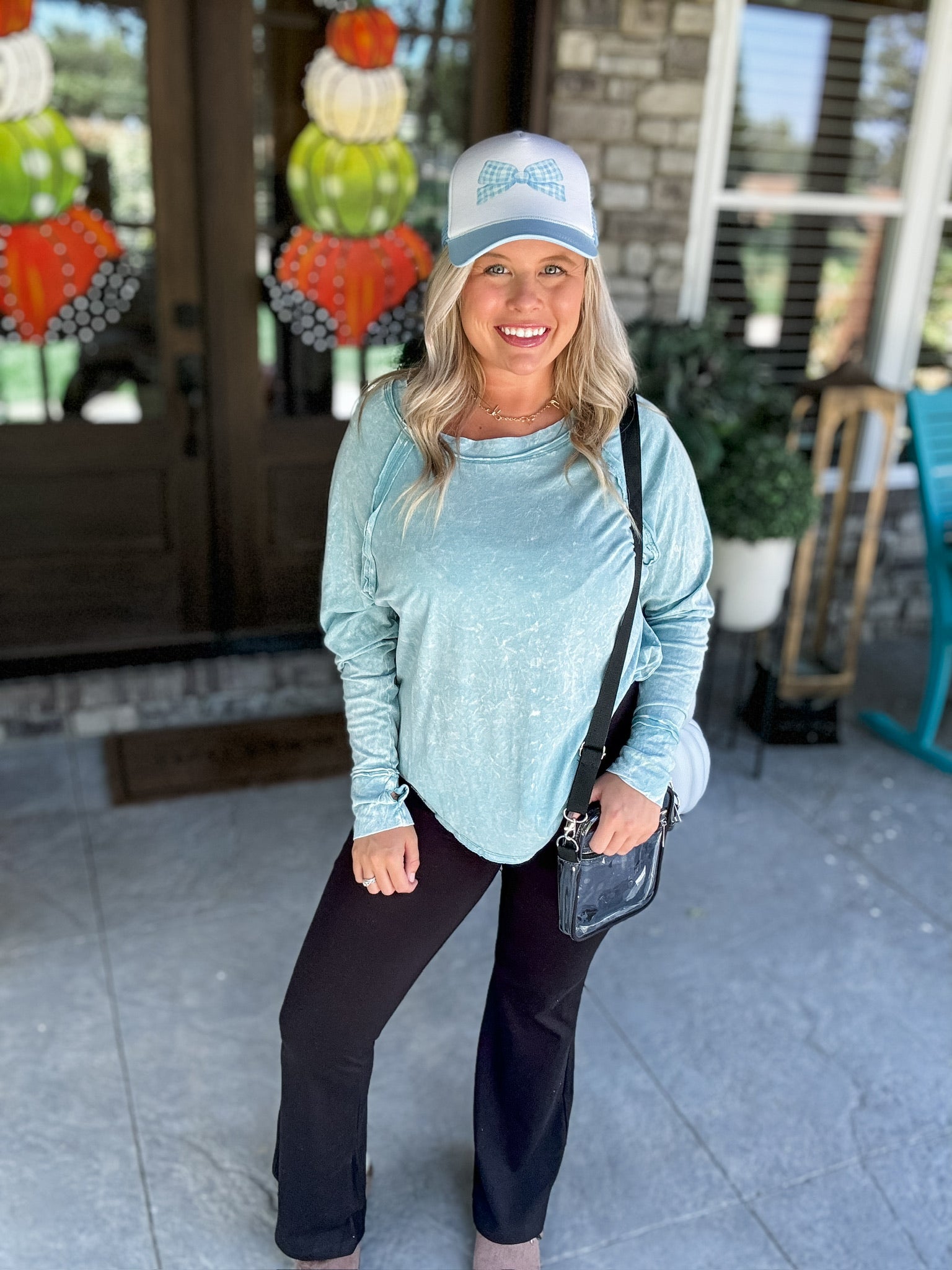 Cherish Every Morning Top - Teal FINAL SALE