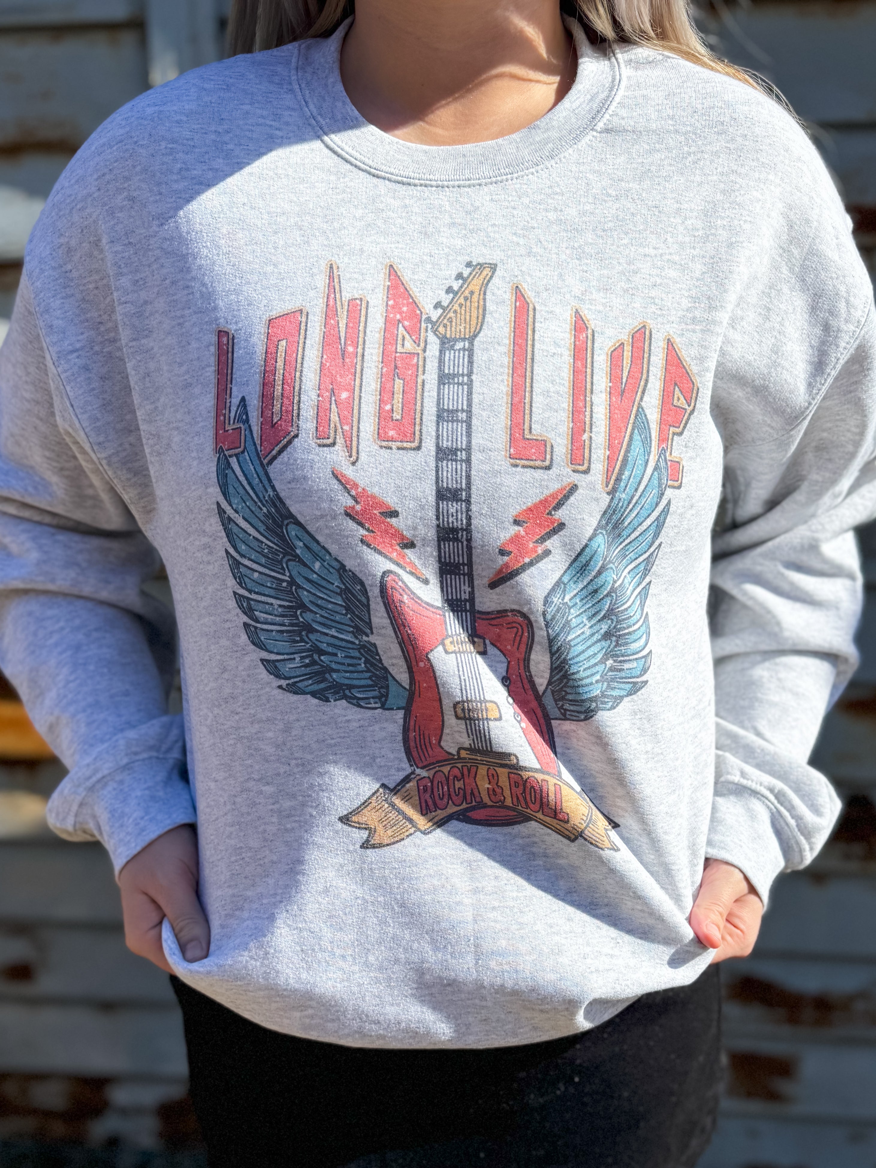 Long Live Rock & Roll Graphic Sweatshirt