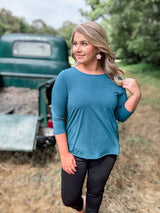 Harvest Haven Top - Teal