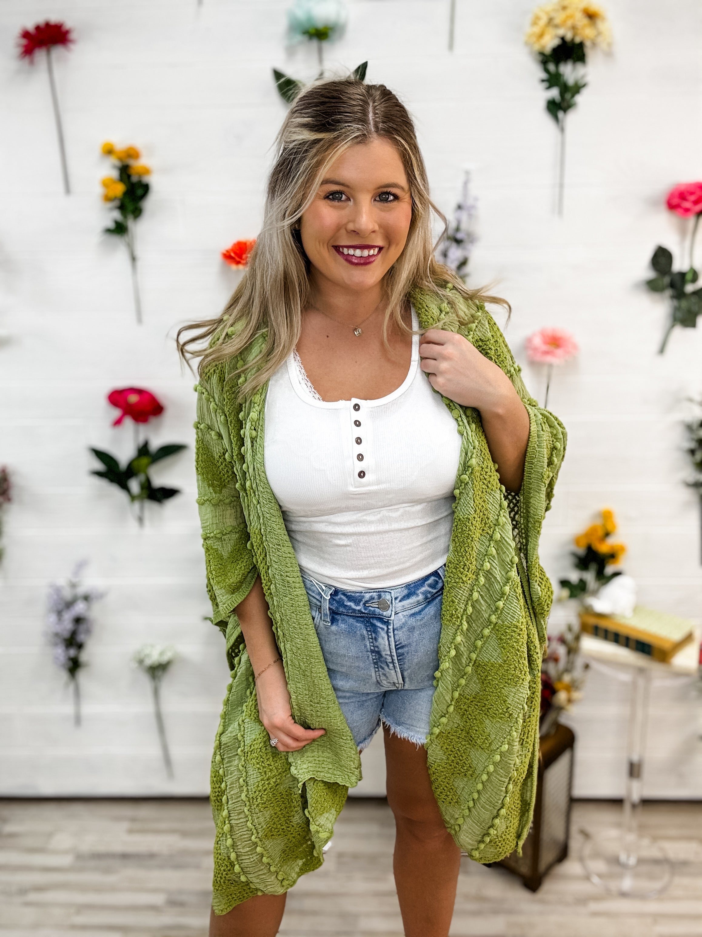 Easy Romance Kimono - Olive