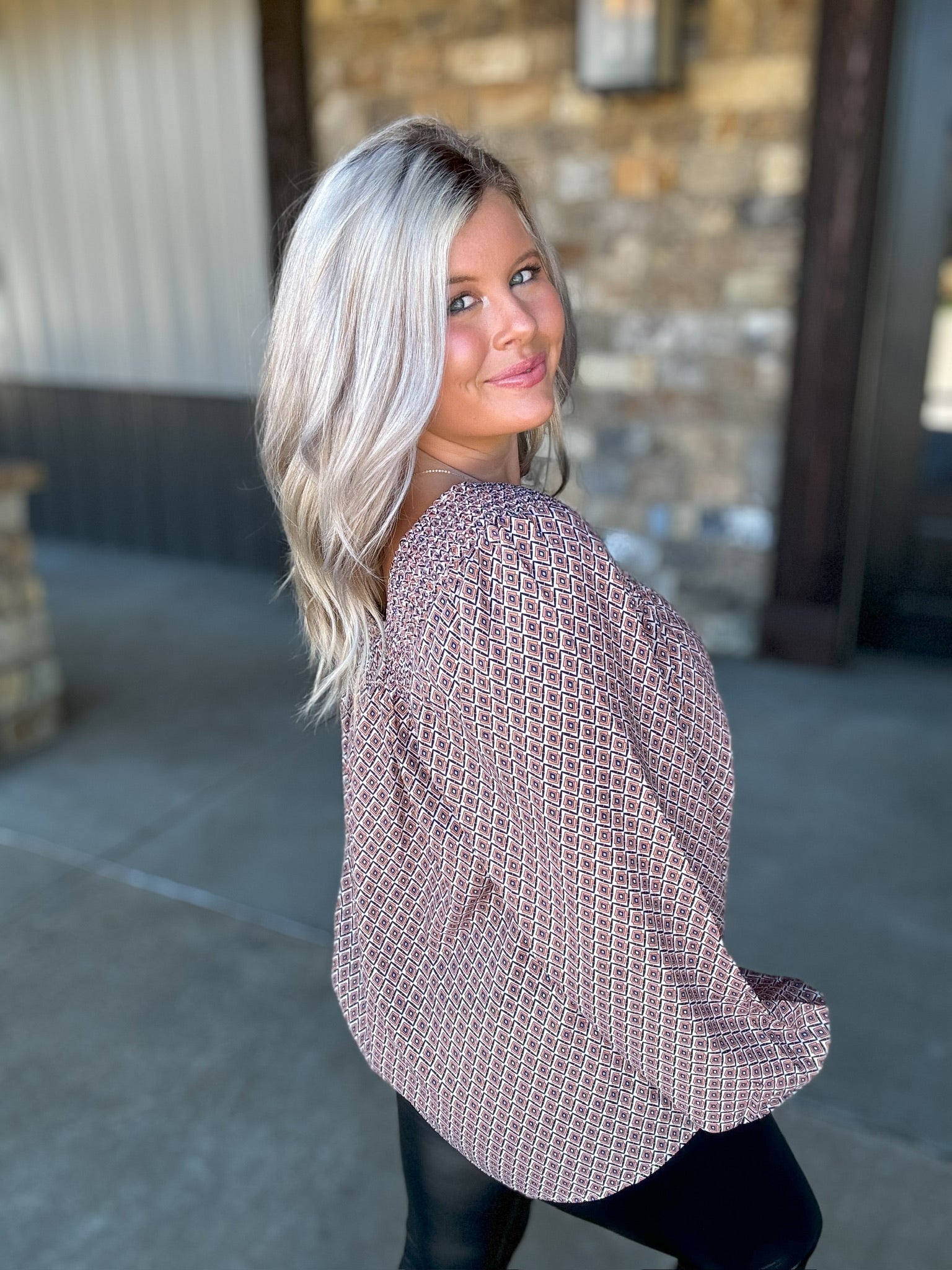 Free Spirit Tapestry Top - Taupe