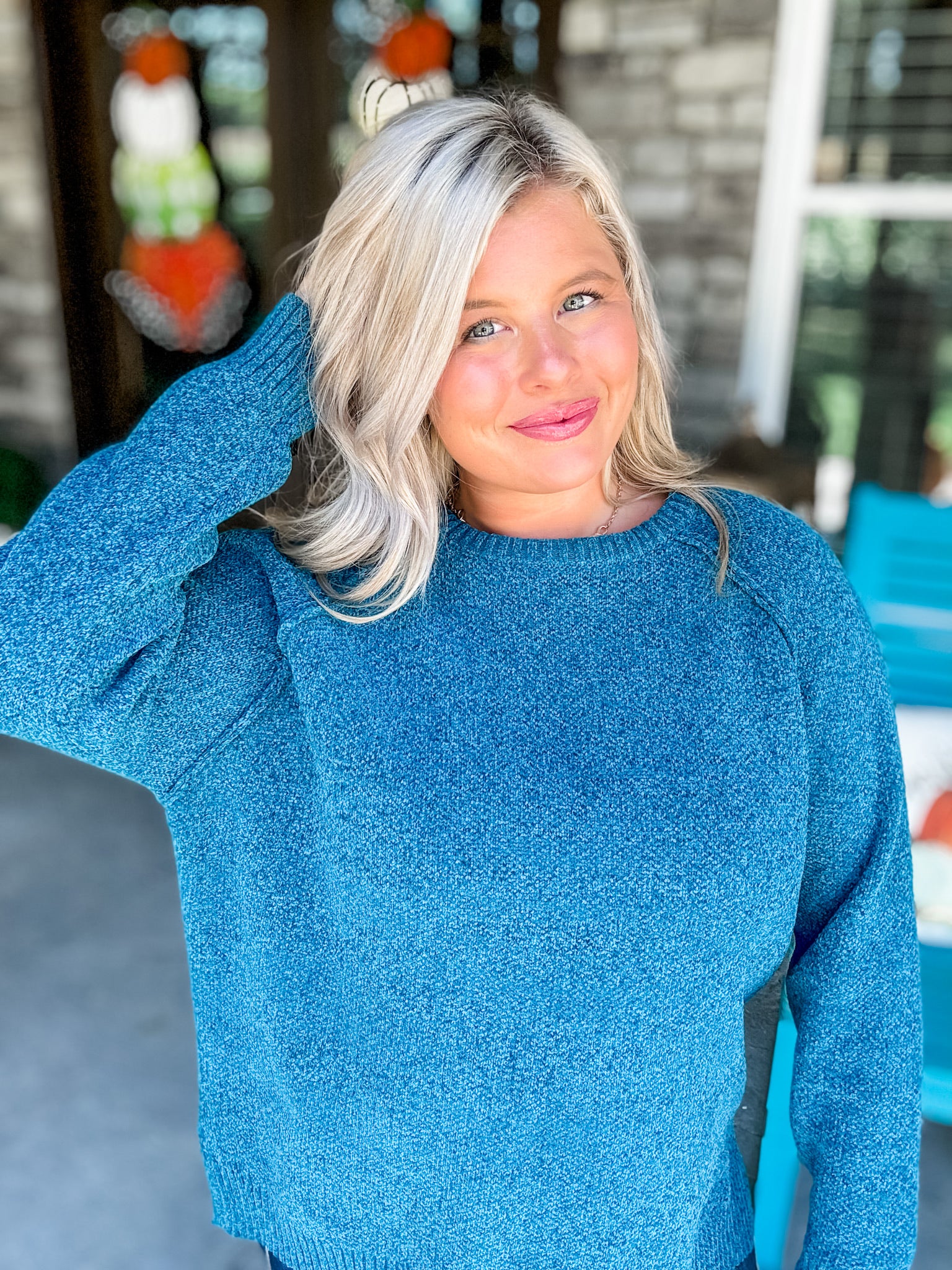 Stars Above Sweater - Teal FINAL SALE