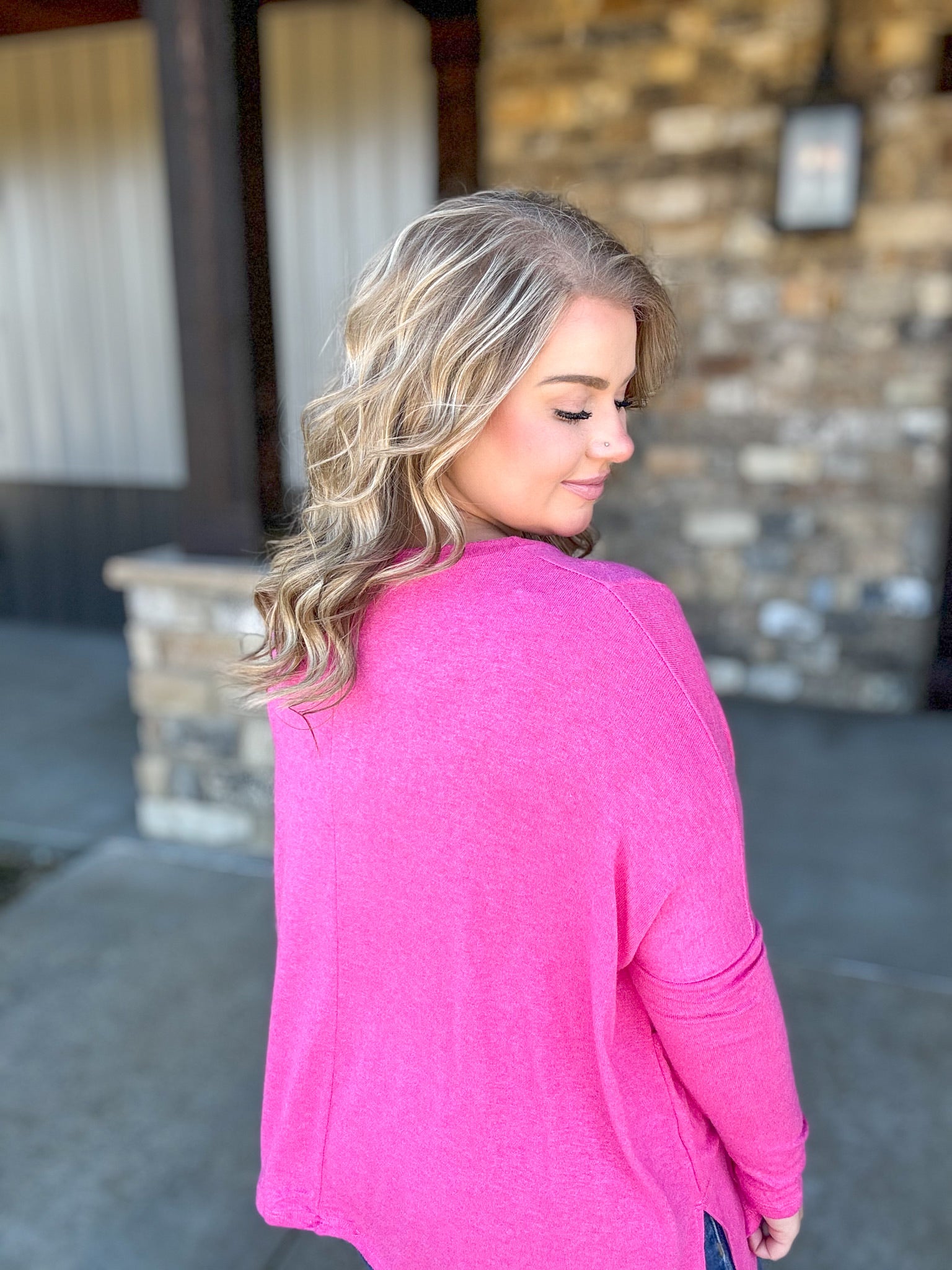 Casual Vibe Top - Fuchsia