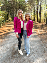 Raspberry Rendevous Velvet Blazer FINAL SALE