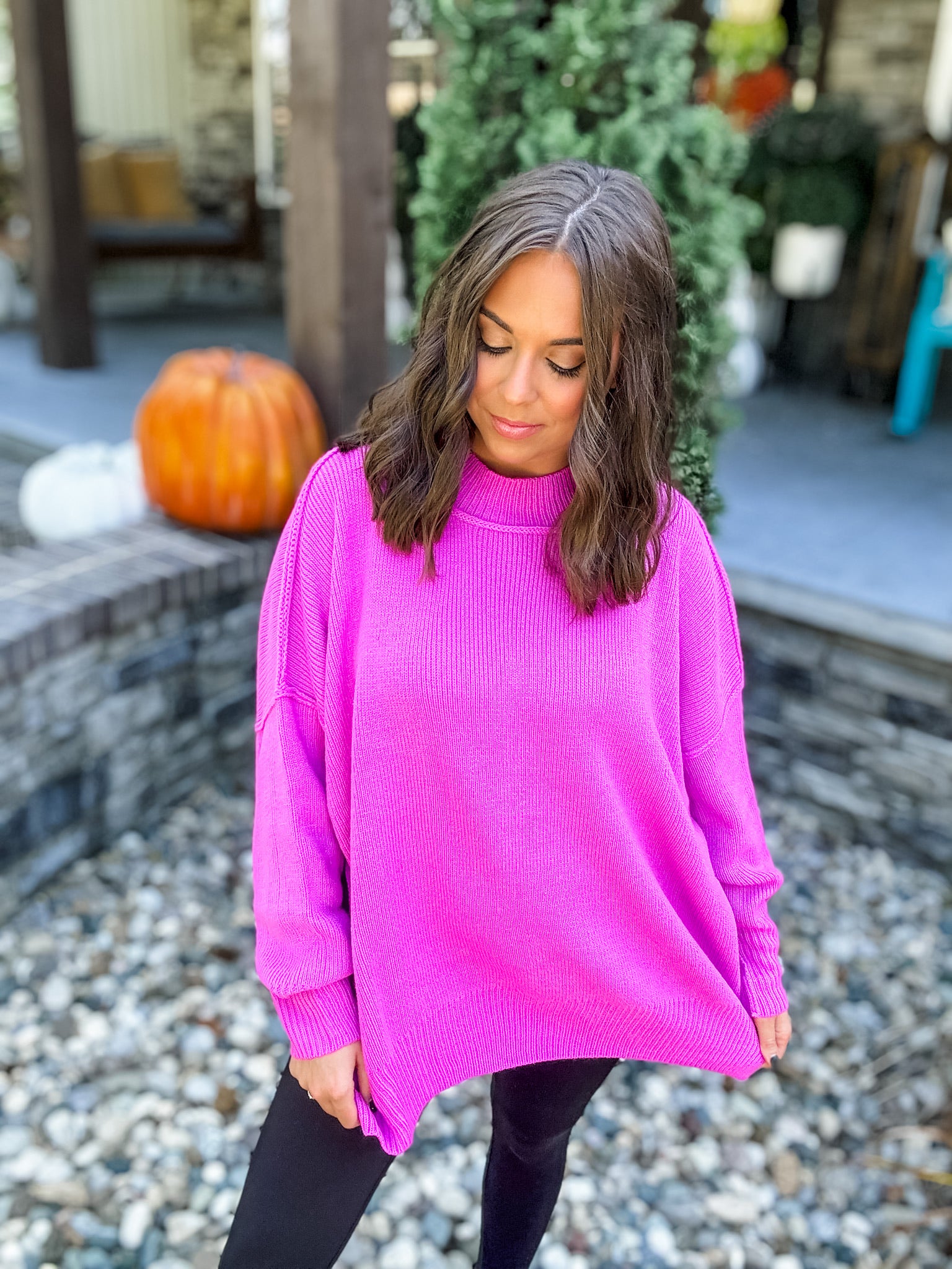 Embrace Today Sweater - Magenta FINAL SALE