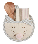 Mud Pie Bunny Pot Holder Set - Circle