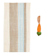 Mud Pie Bunny Towel & Spreader Set - Blue