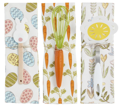 Mud Pie Spring Towel & Utensil Set - Carrot