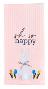 Mud Pie Easter Embroidered Towels - Oh So Happy