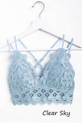 Crochet Lace Bralette - Blue