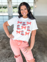 Bowknot & Cowgirl Boots Graphic Tee