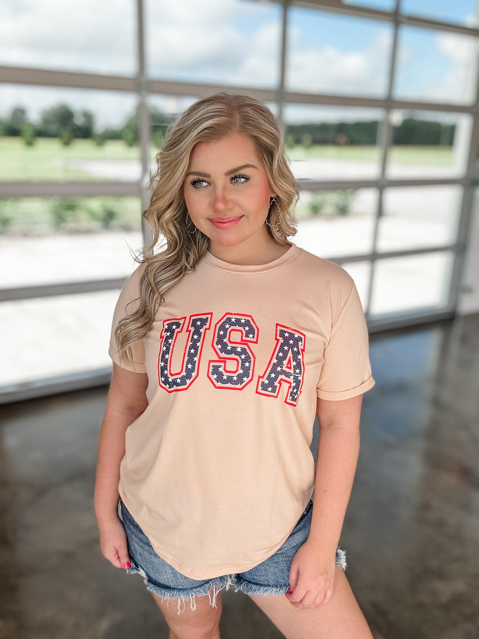 Starry USA Lettering Graphic Tee FINAL SALE