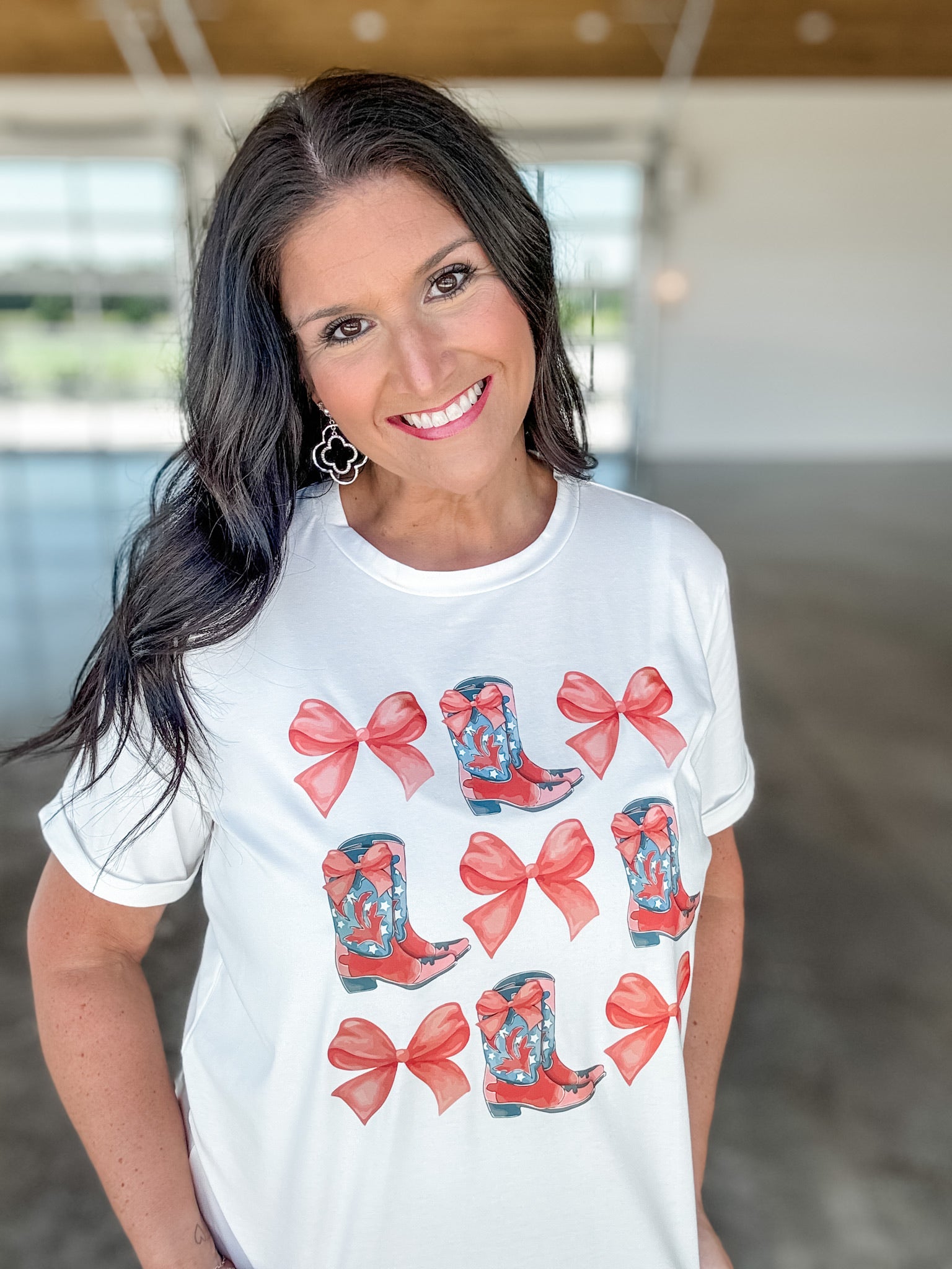 Bowknot & Cowgirl Boots Graphic Tee