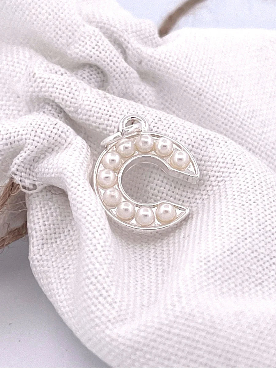 Lovely Luster Pearl Initial Charm | DOORBUSTER