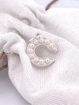 Lovely Luster Pearl Initial Charm